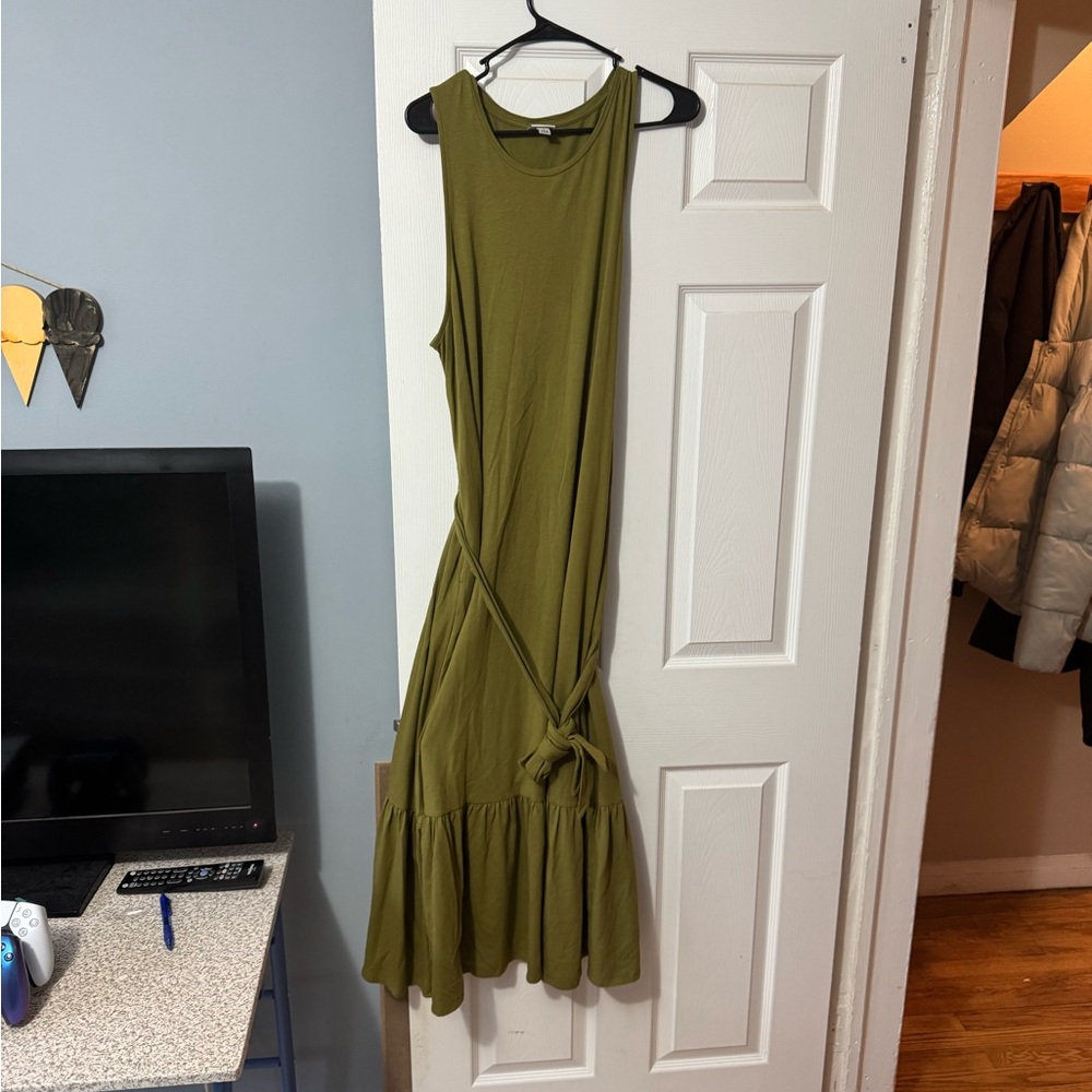 A New Day Green Sleeveless Sheath Maxi Dress